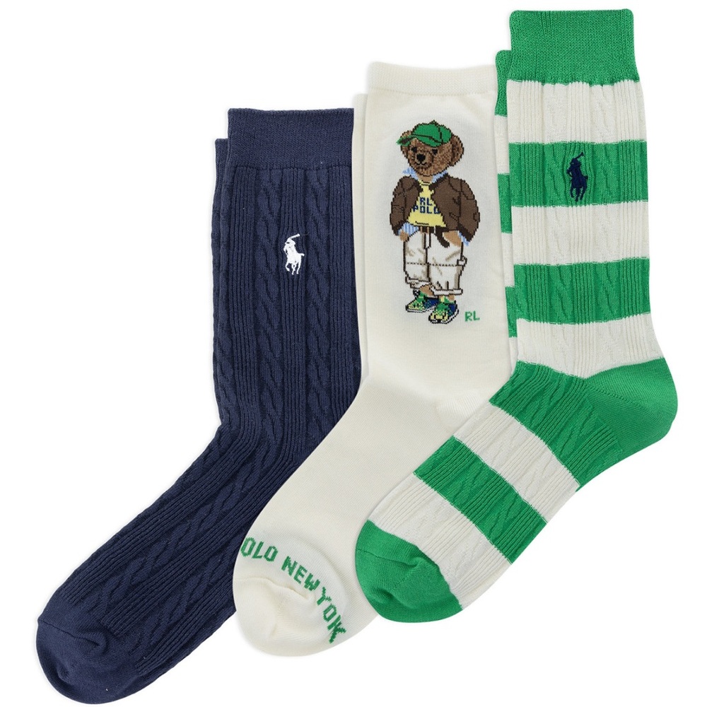 Polo by Ralph Lauren Women’s Polo Bear Socks 3 pack